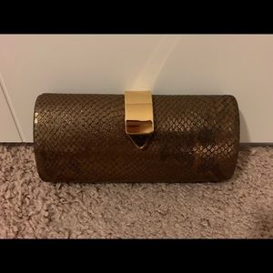 Banana Republic bronze formal clutch